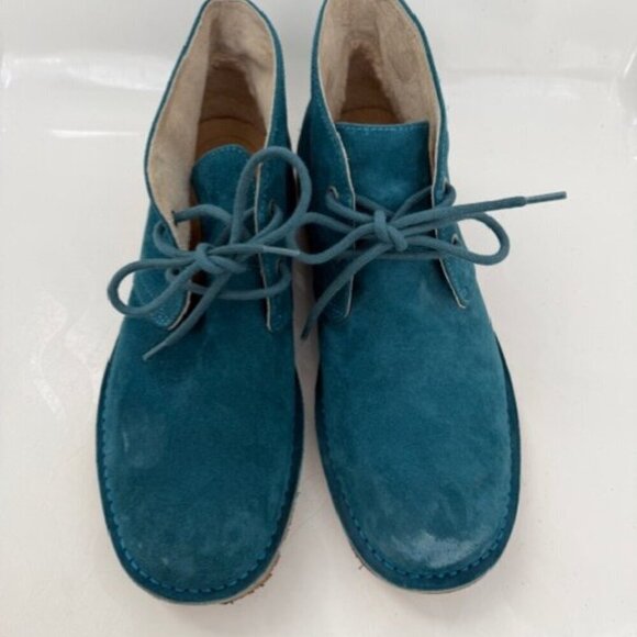 UGG Suede Leather Lace Up Chukka Boots Turquoise Teal Blue Mens 9 main image 13